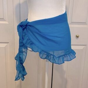 🩷 SHEIN blue Bathing Suit Bandeau/ Coverup - One Size